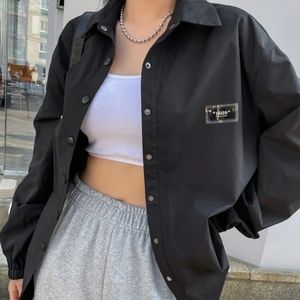 NWOT DAZY letter patched detail drop shoulder blouse